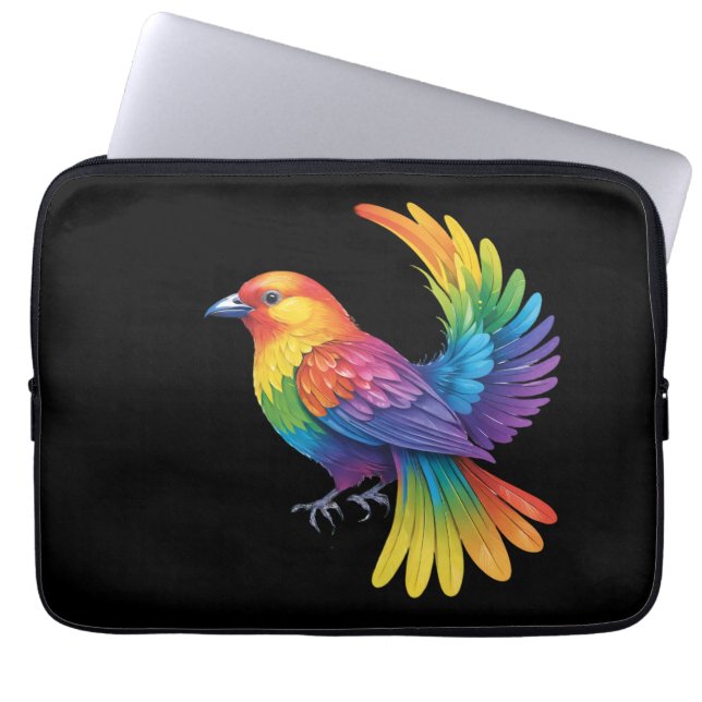 Farbiger Vogel Laptopschutzhülle (Vorderseite)