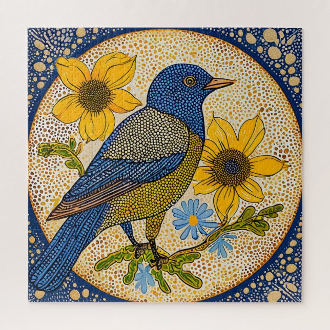 Farbiger Vogel Puzzle (Vertikal)