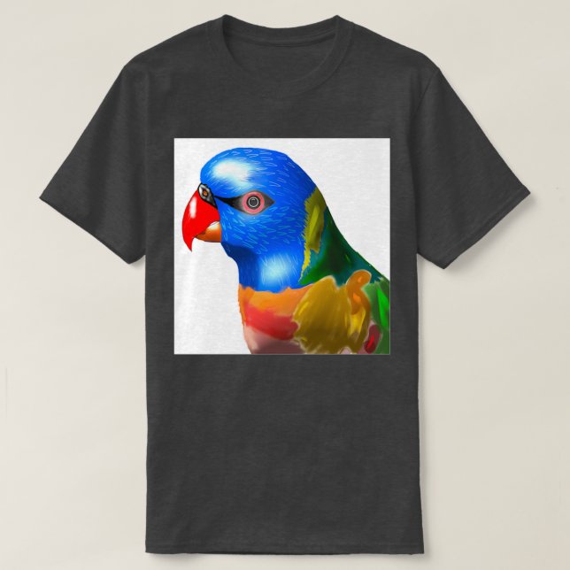 Farbiger Vogel T-Shirt (Design vorne)
