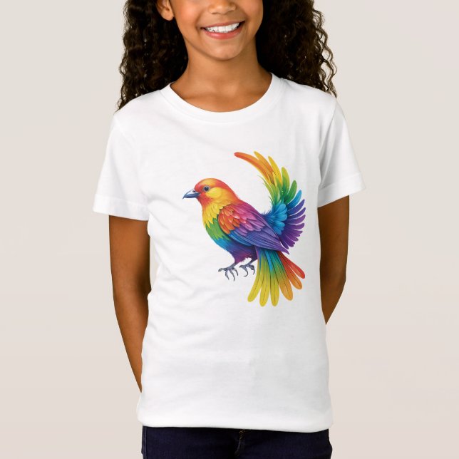 Farbiger Vogel T-Shirt (Vorderseite)