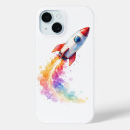 Farbiger Wasserfarben-Raketenstart - iPhone 15 C Case-Mate iPhone Hülle