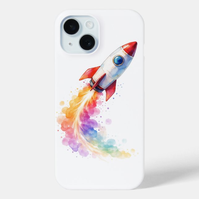 Farbiger Wasserfarben-Raketenstart - iPhone 15 C Case-Mate iPhone Hülle (Rückseite)