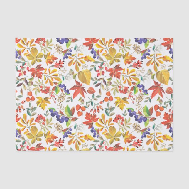 Farbiger Wasserfarbenfall / Herbstblättern Seidenpapier (Vorderseite)