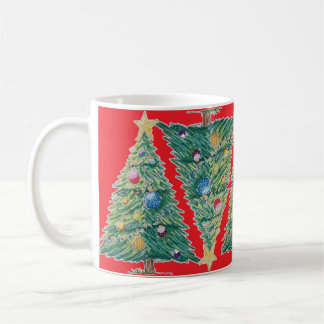 Farbiger Weihnachtsbaum Kaffeetasse