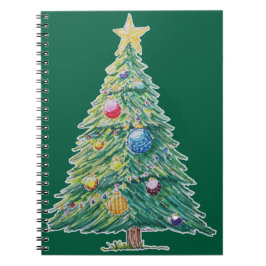 Farbiger Weihnachtsbaum Notizblock