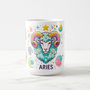 Farbiger Widder-Zodiac-Astrologie-Sternzeichen Kaffeetasse