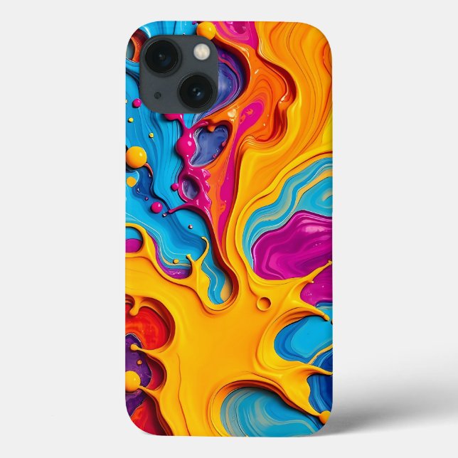 Farbiger Wirbel Abstrakt Tinte iPhone-Hülle Case-Mate iPhone Hülle (Rückseite)