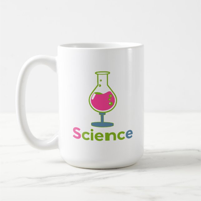 Farbiger Wissenschaftsbecher - Lustiges Laborexper Kaffeetasse (Links)