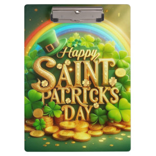 Farbiger, wunderlicher Regenbogen St. Patrick's Da Klemmbrett