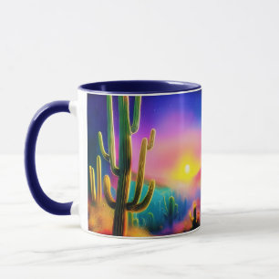 Farbiger Wüstensonnenuntergang Tasse