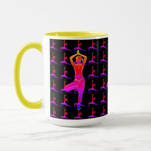 Farbiger Yoga Tasse (Links)