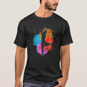 Farbiger Yogi Spirituelle Meditation Namaste Zen B T-Shirt