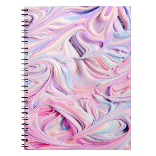 Farbiger Zuckerguss Swirl Notizblock (Vorderseite)