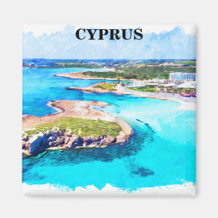 Farbiger zyprischer Strand Magnet