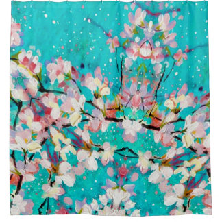 Farbiges Abstrakt geometrisches Hintergrundmuster Duschvorhang