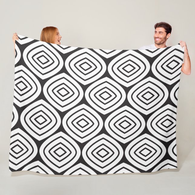 Farbiges Abstraktes Diamant-MCM-Muster Fleecedecke (Beispiel)