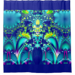Farbiges Abstraktes Fraktal Duschvorhang