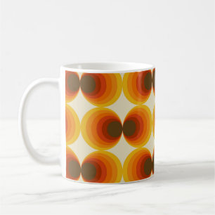 Farbiges Abstraktes geometrisches Muster der Retro Kaffeetasse