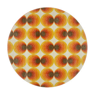Farbiges Abstraktes geometrisches Muster der Retro Schneidebrett