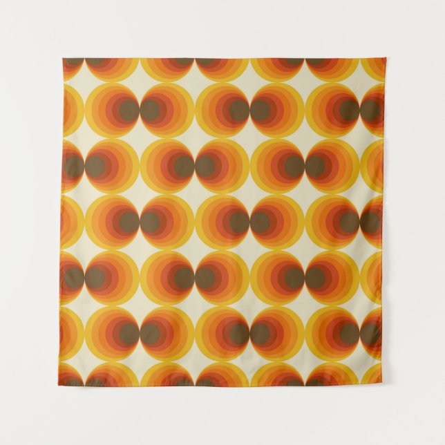 Farbiges Abstraktes geometrisches Muster der Retro Wandteppich (Vorderseite)