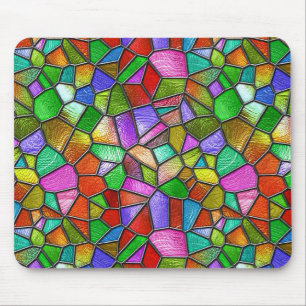 Farbiges Abstraktes Glasfenster Mousepad