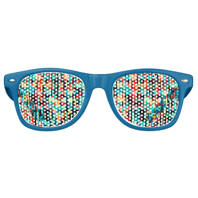 Farbiges abstraktes, helles Element-Design Partybrille (Vorderseite)