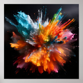 Farbiges abstraktes Lacksprengposter Poster