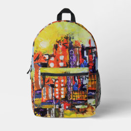 Farbiges Abstraktes Maldesign Bedruckter Rucksack