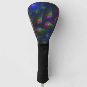 Farbiges Abstraktes, modernes, trendiges Fraktal Golf Headcover