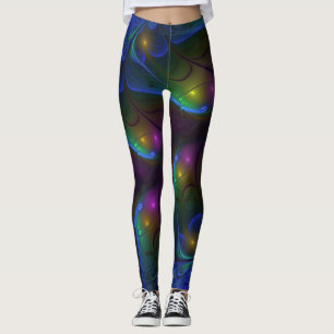 Farbiges Abstraktes, modernes, trendiges Fraktal Leggings