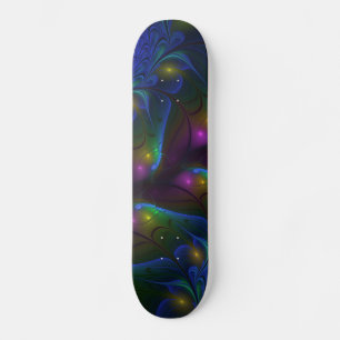 Farbiges Abstraktes, modernes, trendiges Fraktal Skateboard