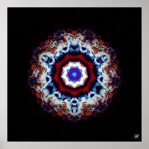 Farbiges abstraktes Muster (Alien Auge 1) Poster