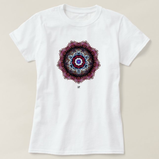 Farbiges abstraktes Muster (Alien Auge) T-Shirt (Design vorne)