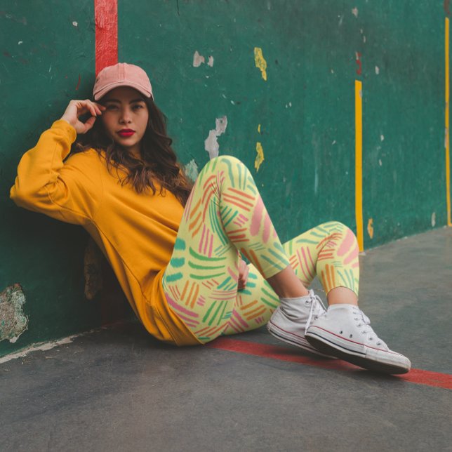 Farbiges abstraktes Muster Leggings (Von Creator hochgeladen)