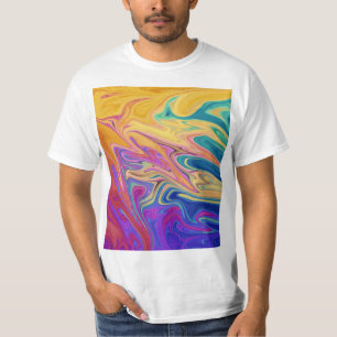 Farbiges abstraktes Muster T-Shirt
