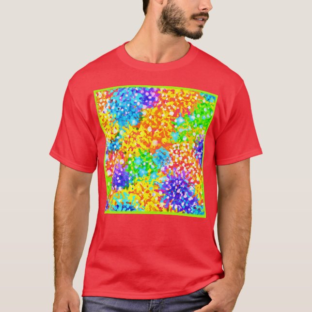 Farbiges Abstraktes Muster T-Shirt (Vorderseite)