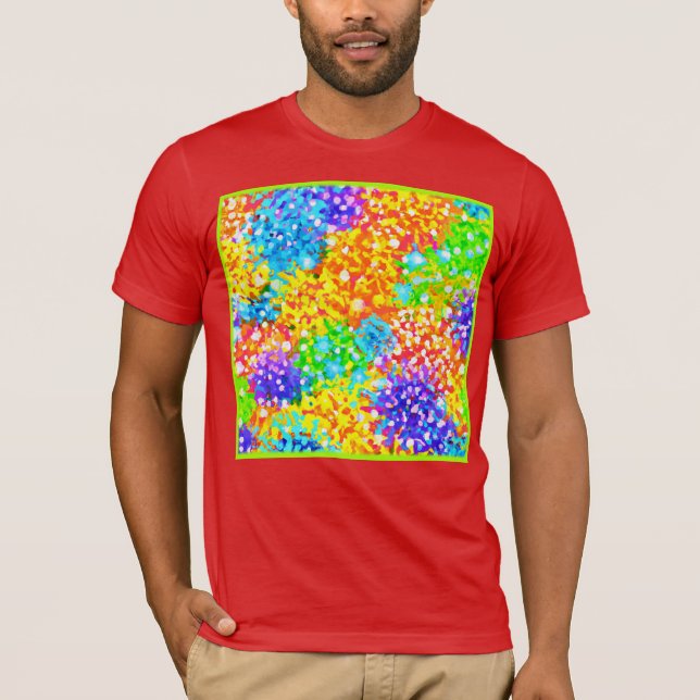 Farbiges Abstraktes Muster T-Shirt (Vorderseite)