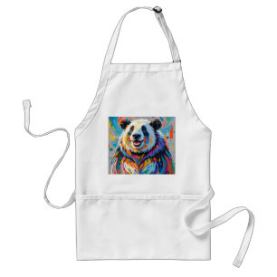 Farbiges abstraktes panda tierisches Design Schürze