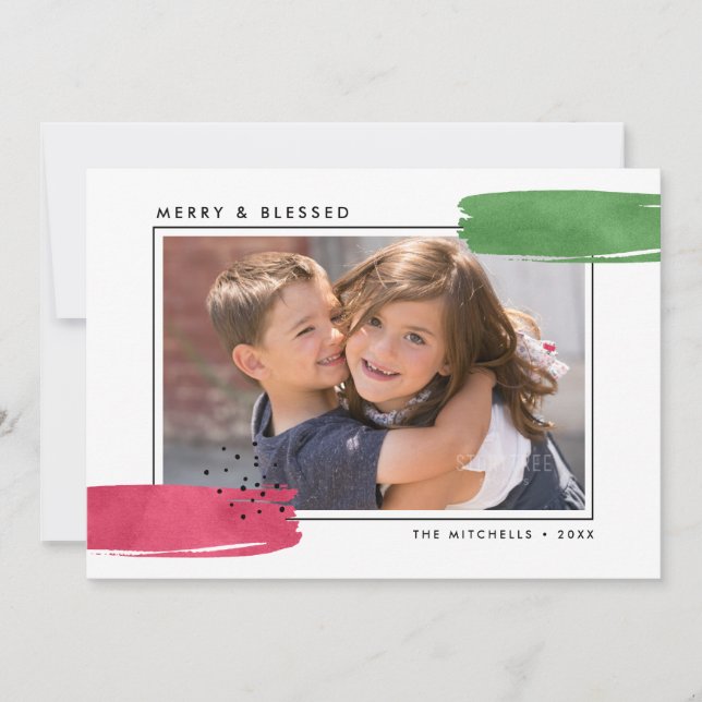 Farbiges Abstraktes religiöses Foto Feiertagskarte (Vorderseite)