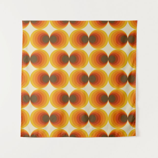 Farbiges abstraktes Retro-nahtloses geometrisches  Wandteppich (Vorderseite)