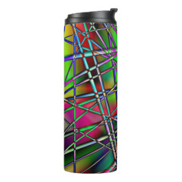 Farbiges Abstraktes Schwarz Thermosbecher