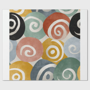 Farbiges Abstraktes Spiralschleifpapier   Modernes Geschenkpapier