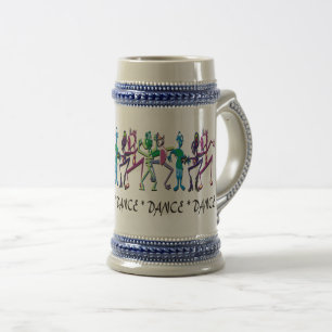 Farbiges Abstraktes Tanzdesign Bierglas