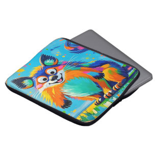 Farbiges abstraktes Tierkunstdesign Laptopschutzhülle
