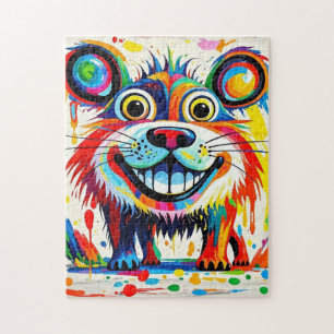 Farbiges abstraktes Tierkunstdesign Puzzle