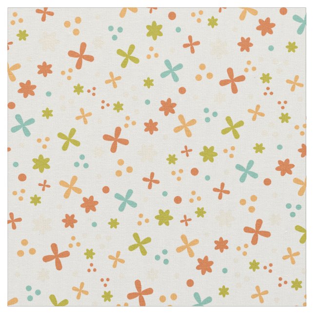Farbiges abstraktes Vintages Design mit Blume Stoff (Nahaufnahme)