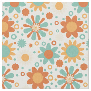 Farbiges abstraktes Vintages Design mit Blume Stoff