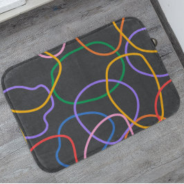 Farbiges Abstraktes Wavy Lines Muster Badematte