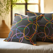 Farbiges Abstraktes Wavy Lines Muster
