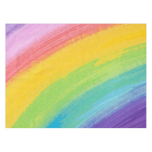 Farbiges Acrylic Wasserfarbenragenbogen-Muster Tischdecke